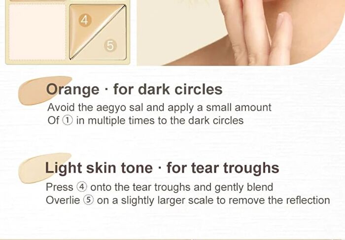5 Shades Concealer Palette - 2 Colors - #02 Natural Skin Tone - 6g