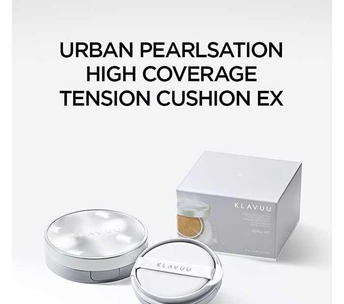 Klavuu Urban Pearlsation High Coverage Tension Cushion EX Refill Set - 2 Colors - #23 Medium Beige