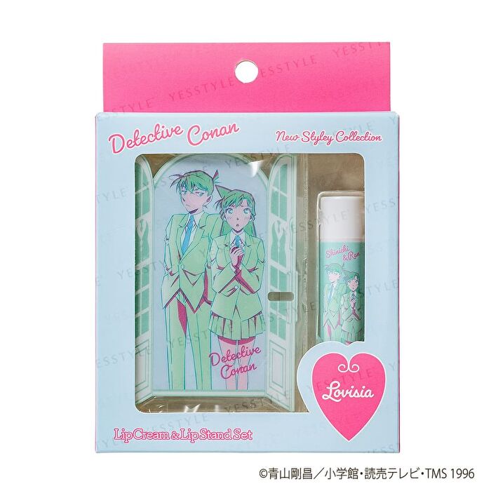 Detective Conan Lip Cream & Lip Stand Set - Shinichi & Ran