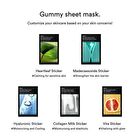 Gummy Sheet Mask Set - 5 Types - Renewed - Collagen Milk Sticker