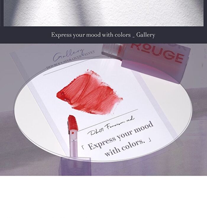 Black Rouge Double Layer Over Velvet Tint Gallery Edition - 8 Colors - DL07 Fauvism Red