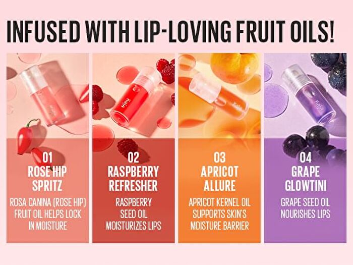 Juicy Glass Lip Oil - 5 Colors - #01 Rose Hip Spritz