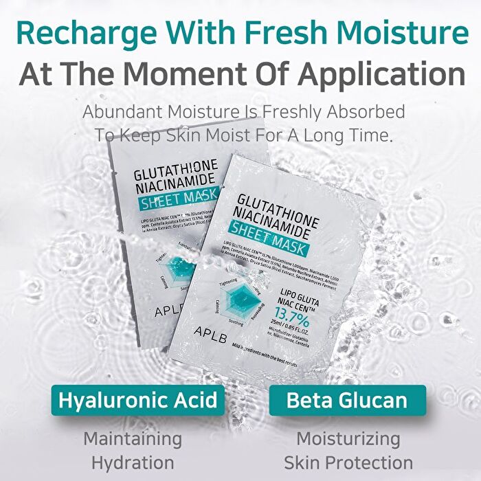 Aplb Glutathione Niacinamide Sheet Mask - 25ml
