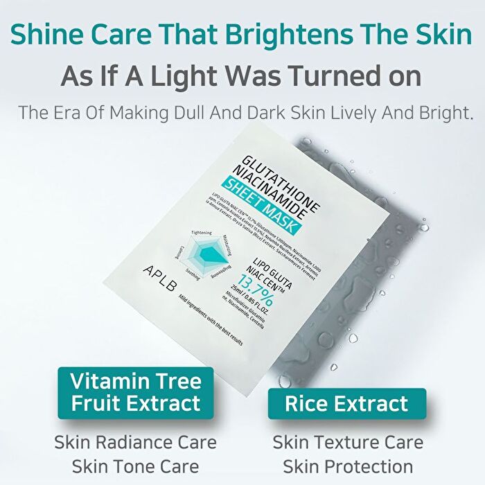 Aplb Glutathione Niacinamide Sheet Mask - 25ml