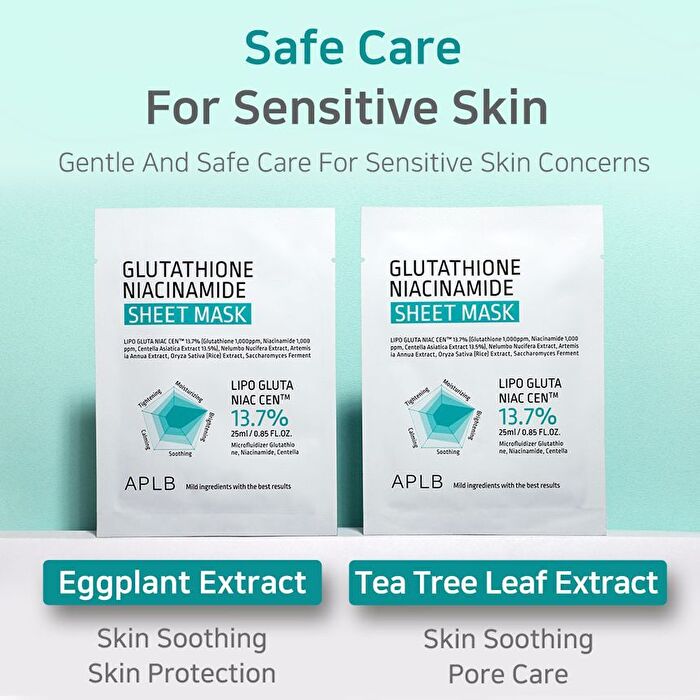 Aplb Glutathione Niacinamide Sheet Mask - 25ml