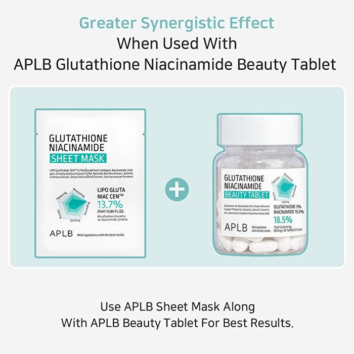 Aplb Glutathione Niacinamide Sheet Mask - 25ml