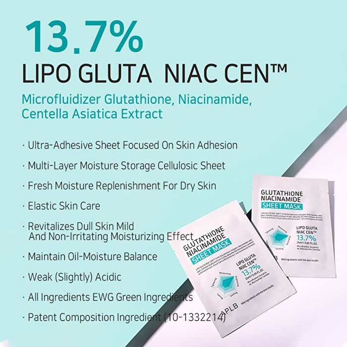 Aplb Glutathione Niacinamide Sheet Mask - 25ml