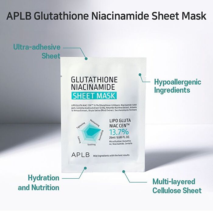 Aplb Glutathione Niacinamide Sheet Mask - 25ml