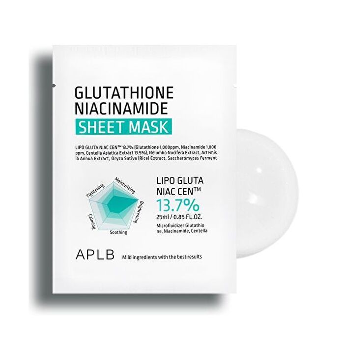 Aplb Glutathione Niacinamide Sheet Mask - 25ml
