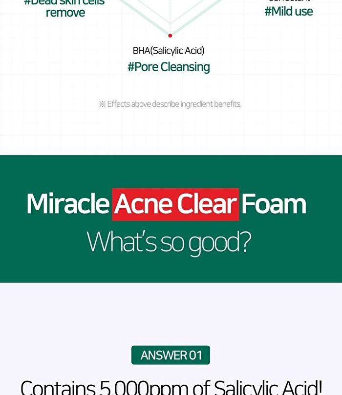 AHA,BHA,PHA 30 Days Miracle Acne Clear Foam Mini - 50ml