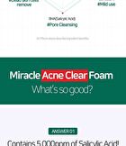 AHA,BHA,PHA 30 Days Miracle Acne Clear Foam Mini - 50ml