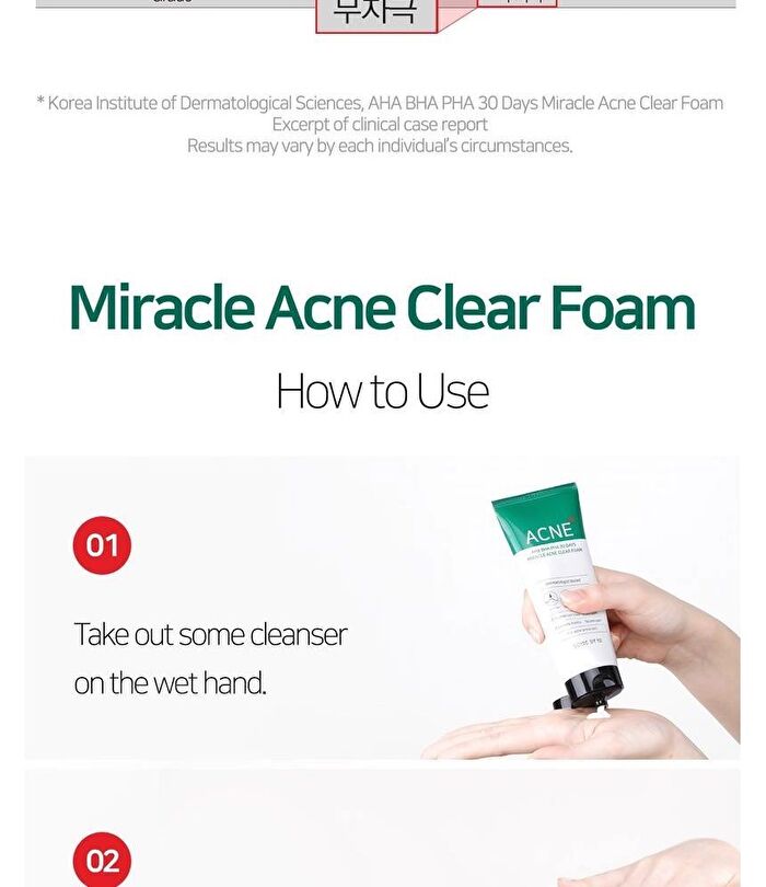 AHA,BHA,PHA 30 Days Miracle Acne Clear Foam Mini - 50ml