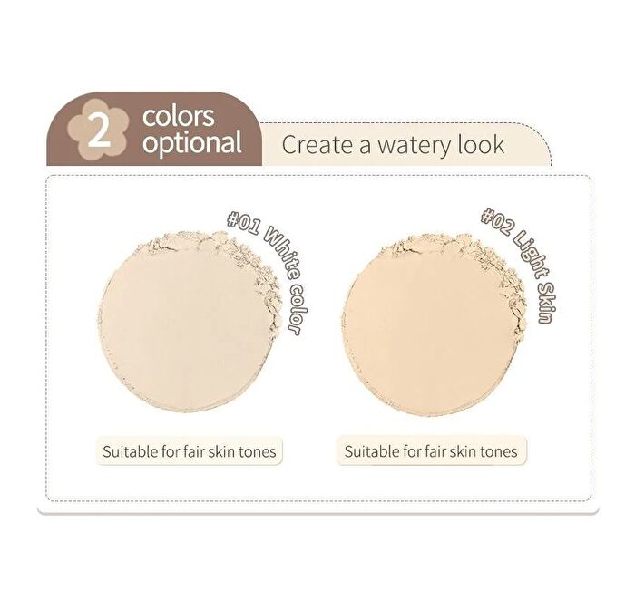 Oil-Control Matte Pressed Powder - 2 Colors - #01 White Color - 4g