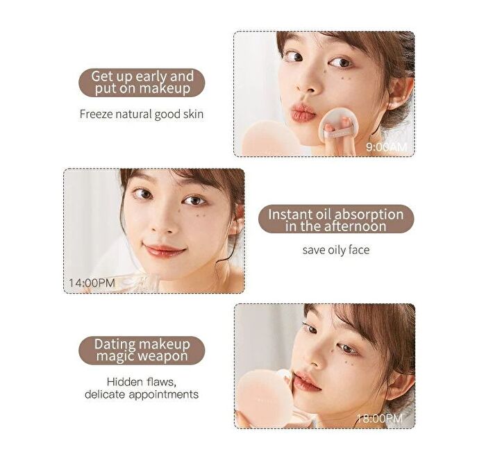 Oil-Control Matte Pressed Powder - 2 Colors - #01 White Color - 4g