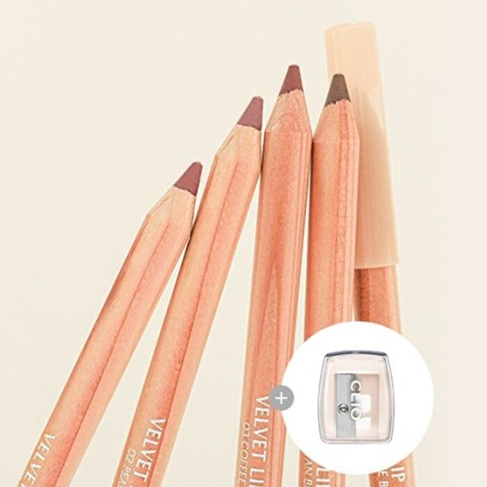 Velvet Lip Pencil Set - 4 Colors - #02 Peach Beige