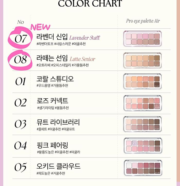 Pro Eye Palette Air - 7 Types - #01 Coral Studio