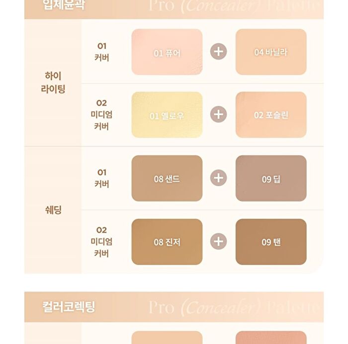 dasique Pro Concealer Palette - 2 Types - #02 Medium Cover