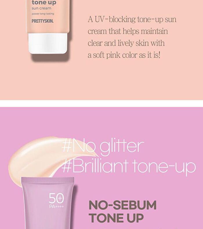 Sun Cream - 4 Types - No-Sebum Tone Up