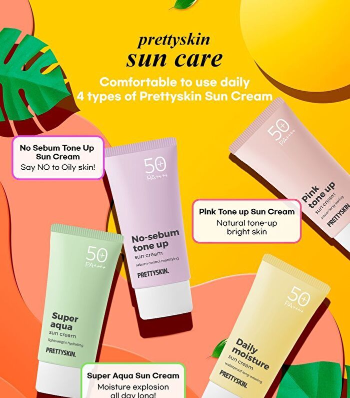 Sun Cream - 4 Types - No-Sebum Tone Up