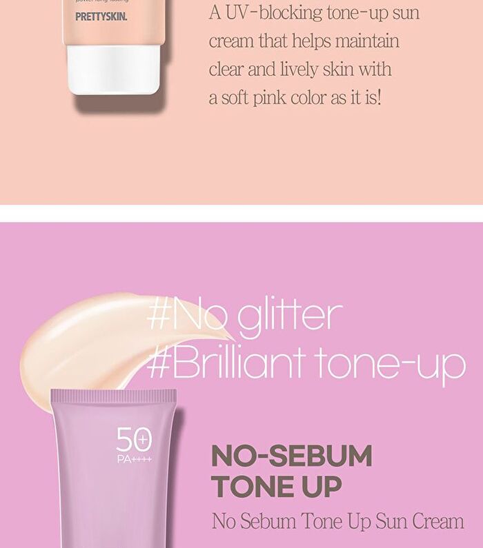 Sun Cream - 4 Types - No-Sebum Tone Up