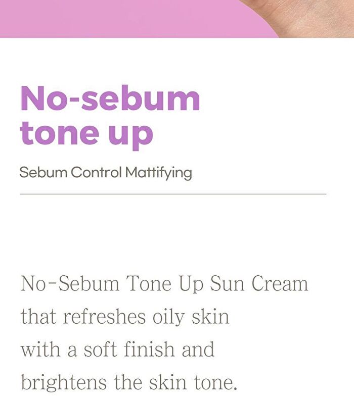 Sun Cream - 4 Types - No-Sebum Tone Up