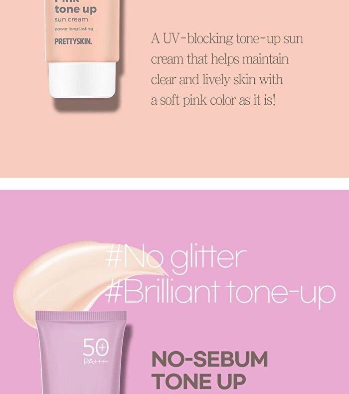 Sun Cream - 4 Types - No-Sebum Tone Up