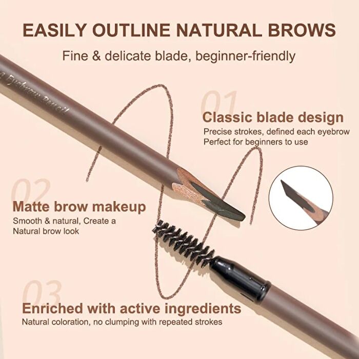 Shaping Eyebrow Pencil - 4 Colors - #01 Gray Brown - 1.8g