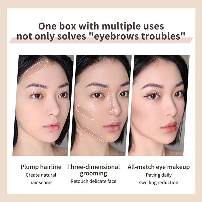 3 Shade Eyebrow Powder - 2 Colors (2-3) - #03 Beige - 2.7g