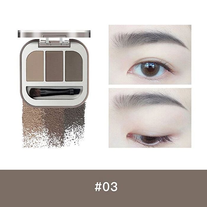 3 Shade Eyebrow Powder - 2 Colors (2-3) - #03 Beige - 2.7g