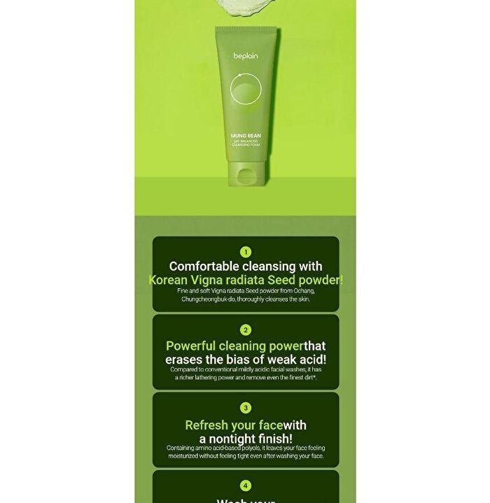Mung Bean Ph-balanced Cleansing Foam Jumbo - 160ml