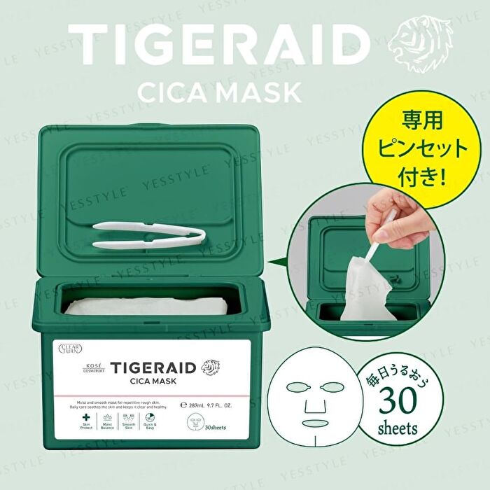 Clear Turn Tigeraid CICA Repair Mask - 30 pcs