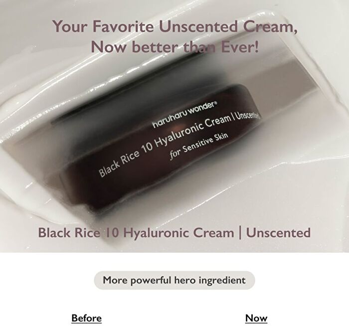 haruharu wonder Black Rice 10 Hyaluronic Cream Unscented - 2023 Version - 50ml