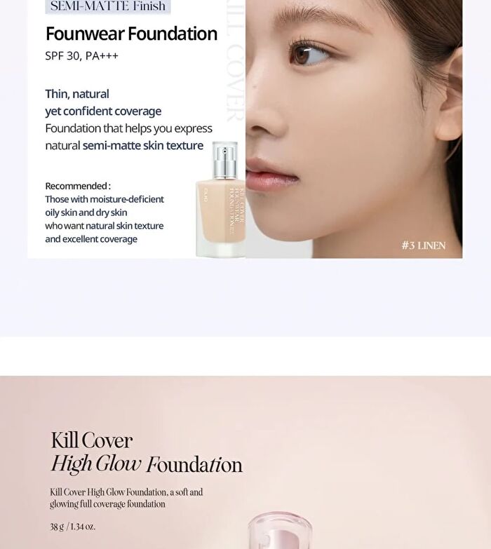 Kill Cover High Glow Foundation - 3 Colors - #03 Linen