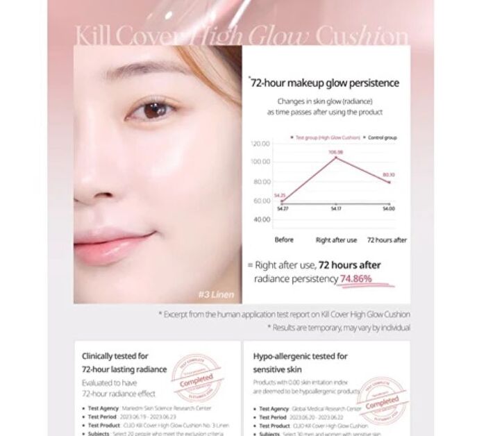 Kill Cover High Glow Cushion Set - 3 Colors - #02 Lingerie