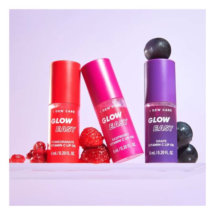 I Dew Care Glow Easy Vitamin C Lip Oil - 3 Colors - 2023 Version - Pomegranate