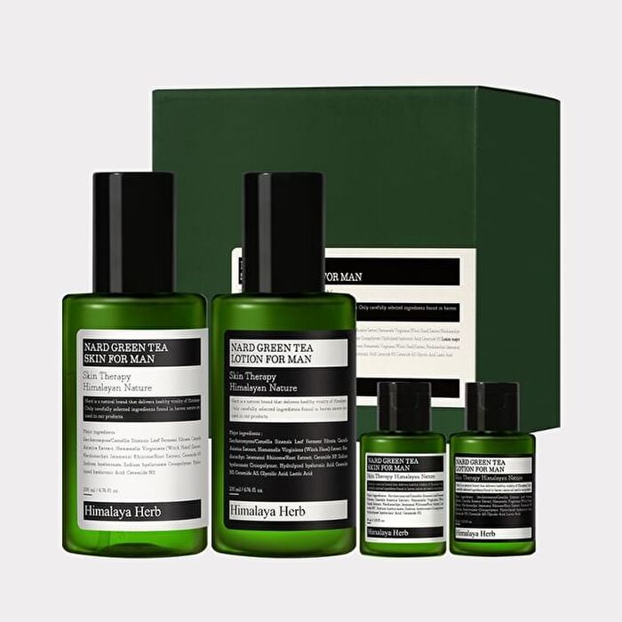 Nard Green Tea Skin & Lotion Set For Man - 4 pcs
