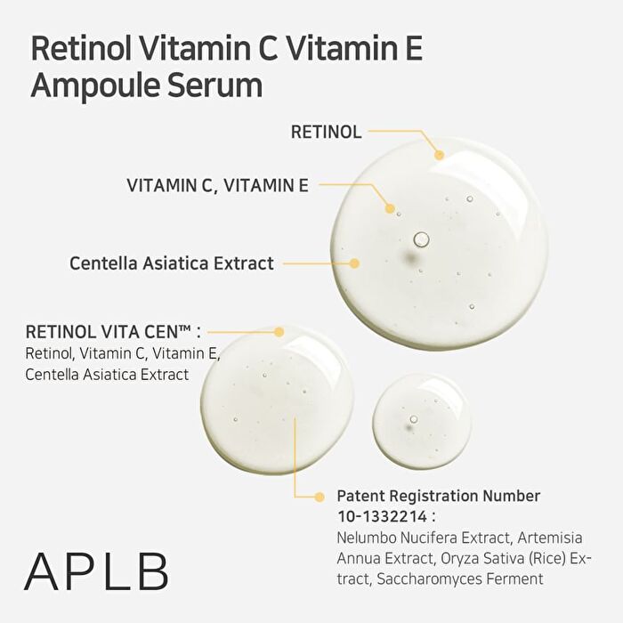 Aplb Retinol Vitamin C Vitamin E Ampoule Serum - 40ml