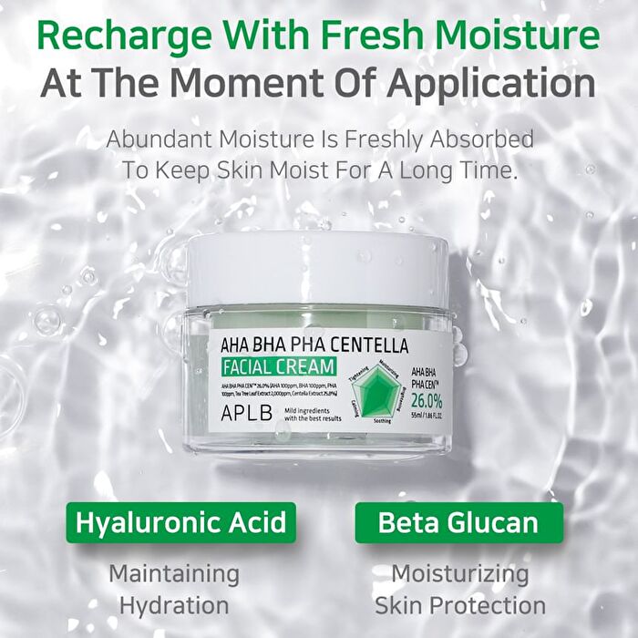 Aplb AHA BHA PHA Centella Facial Cream - 55ml