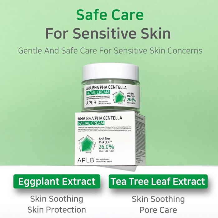 Aplb AHA BHA PHA Centella Facial Cream - 55ml