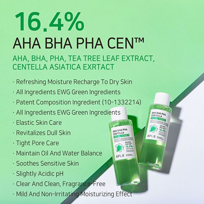 Aplb AHA BHA PHA Centella Facial Toner - 160ml