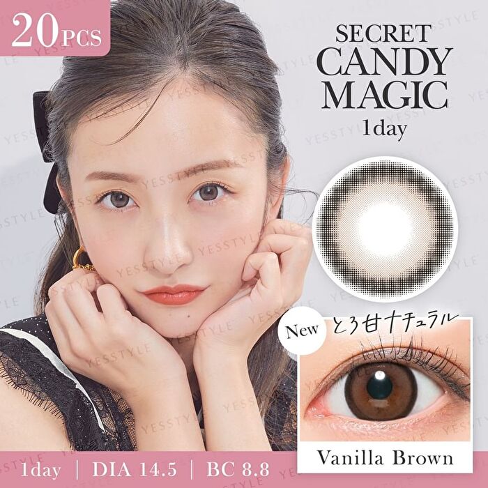 Secret Candy Magic 1 Day Color Lens Vanilla Brown 20 pcs - P-0.00 (20 pcs)