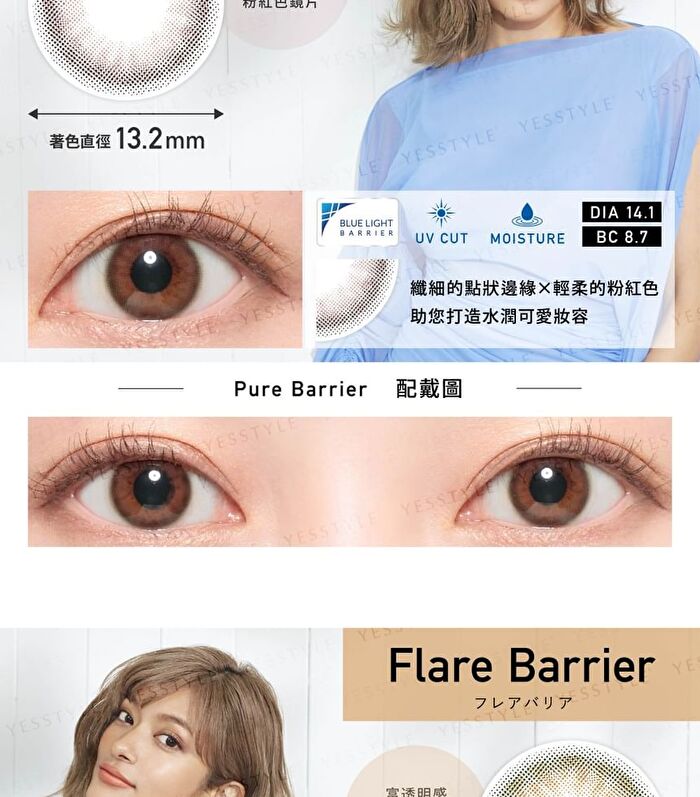 ReVIA Blue Light Barrier 1 Day Color Lens Basic Barrier 10 pcs - P-1.00 (10 pcs)