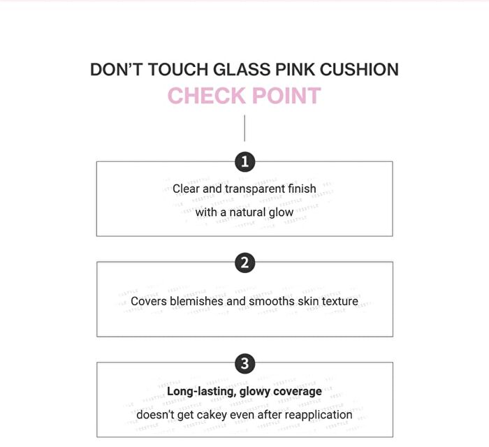 Don\'t Touch Glass Pink Cushion - 3 Colors - #21N Hyaline