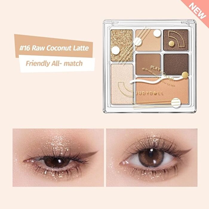 7 Colors Palette - Raw Coconut Latte - #16 Raw Coconut Latte - 8.5g