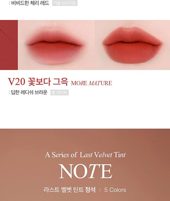 Last Velvet Lip Tint - 27 Colors - #V02 Extra Bounce