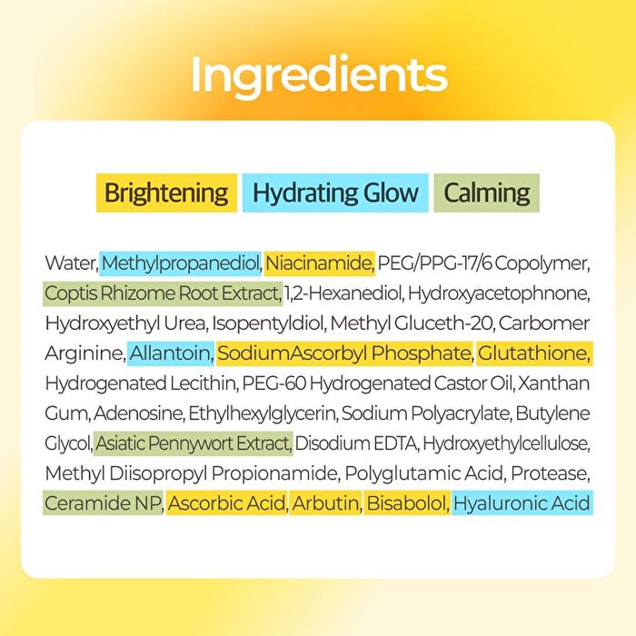 numbuzin No.5+ Glutathione Vitamin Concentrated Mask Set 4 sheets - 27ml x 4 sheets