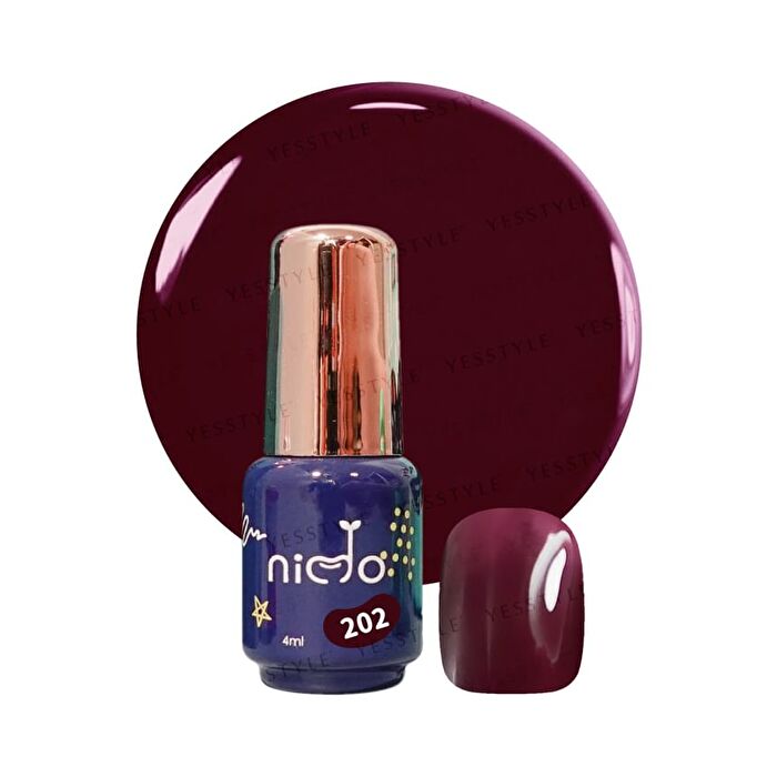Nido Mini One Step Nail Gel Red Velvet Cake Series - 202 Black Cherry Pudding