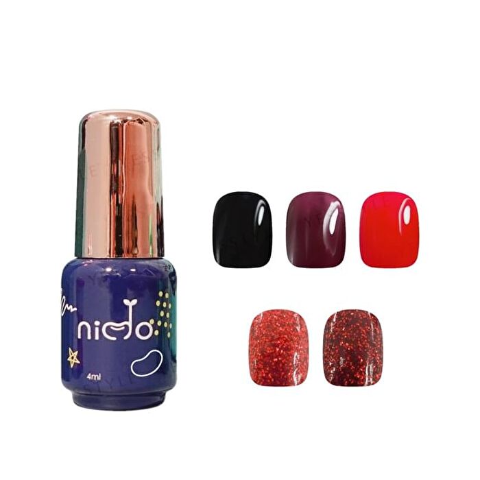 Nido Mini One Step Nail Gel Red Velvet Cake Series - 202 Black Cherry Pudding