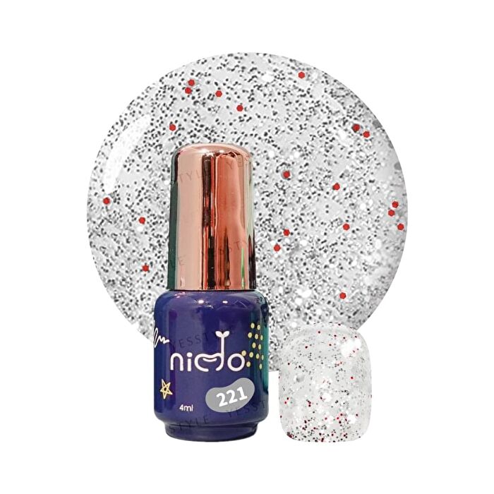 Nido Mini One Step Nail Gel Ice Cream Van Series - 223 Strawberry White Cocoa Crisps
