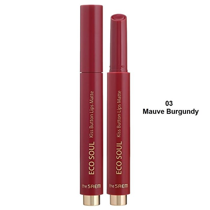 Eco Soul Kiss Button Lips Matte - 5 Colors - #01 Neon Coral